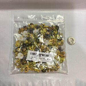 50 pcs Resin Happy Bees, Bumble Bees Charms Arts and Crafts New Sealed